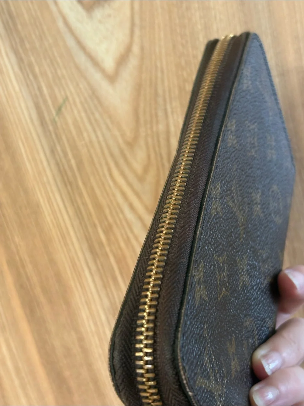 Authentic Louis Vuitton Monogram Zippy Wallet Brown Zip Around Long Wallet